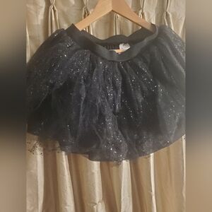 Elegant Black Tulle TuTu Skirt XL Dance Event Halloween Costume Mini